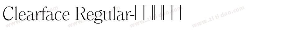 Clearface Regular字体转换